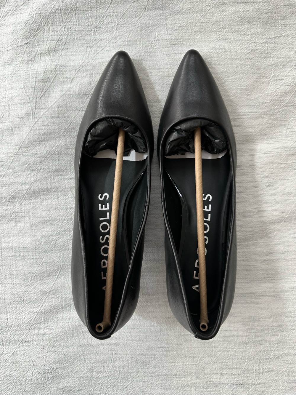 Aerosoles Rana Black Pointed Toe Heels